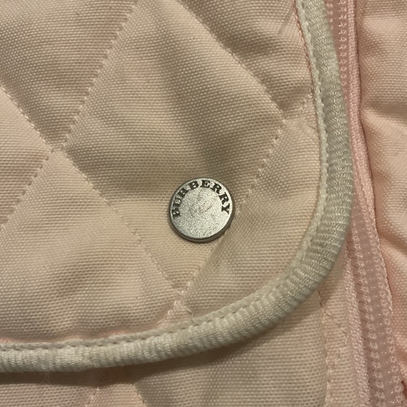 Final Sale! Burberry Vintage Y2K Baby Pink Nova Check Quilted Diaper Bag w Pad - Picture 7 of 15